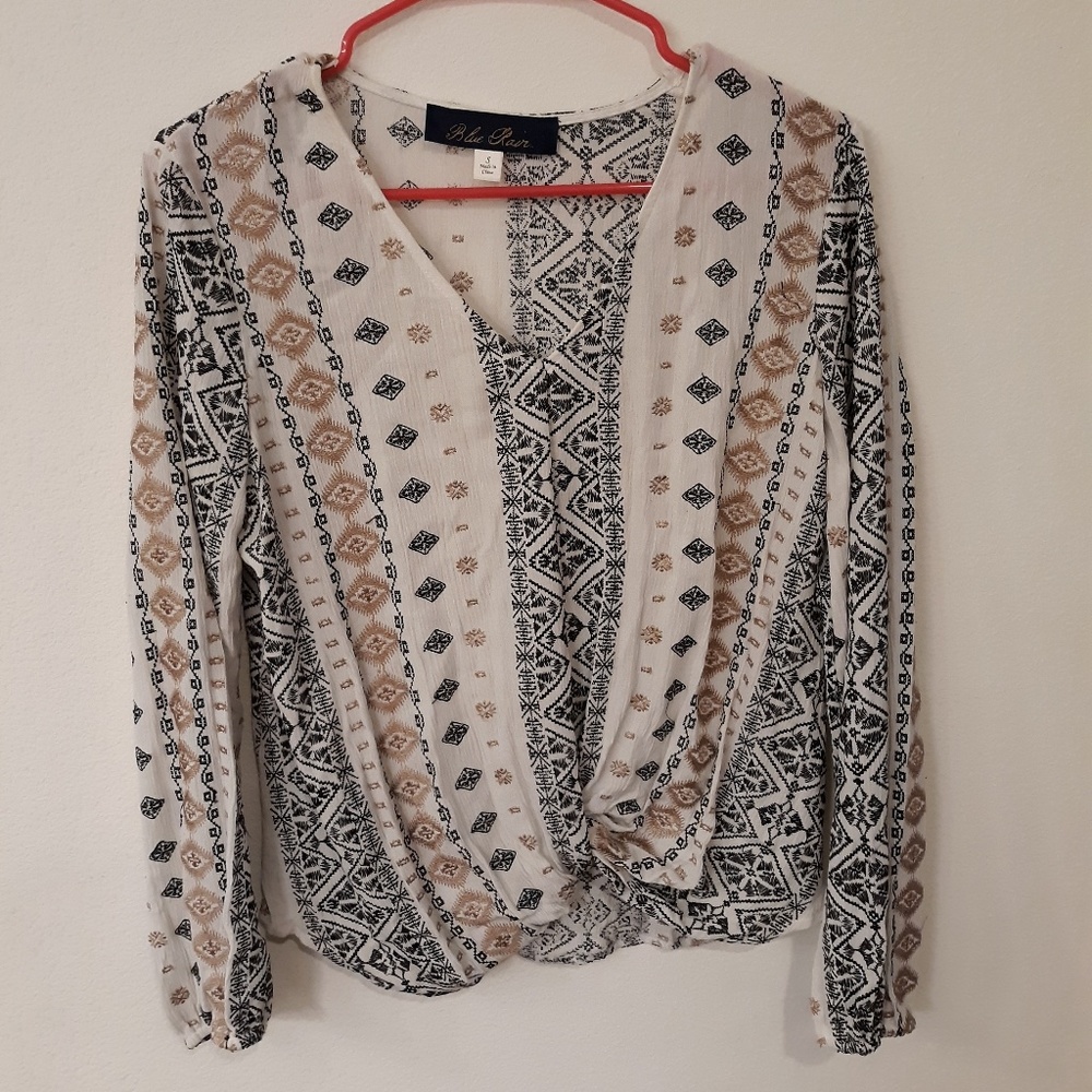 Blue rain blouse from francescas boutique